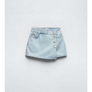 Zara Ripped Denim Skort